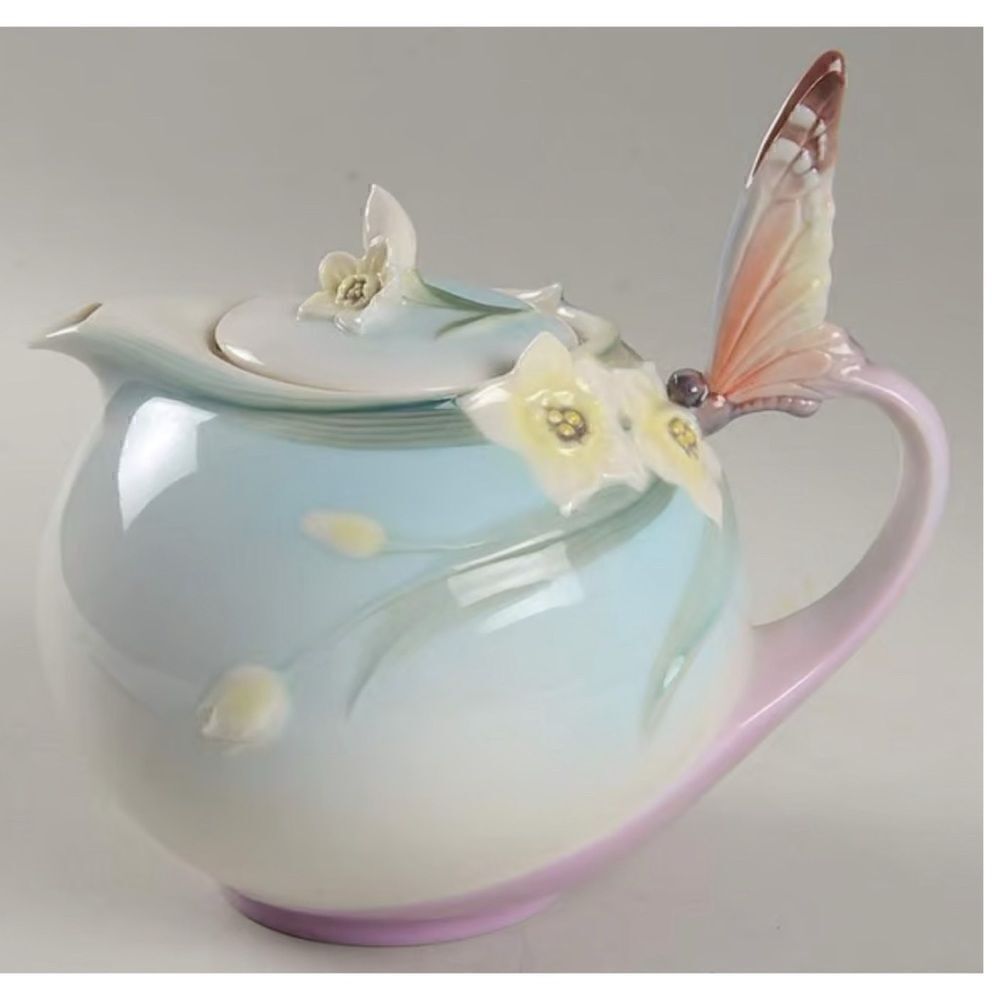Franz Collection Papillon Butterfly Teapot XP1878 New No Box